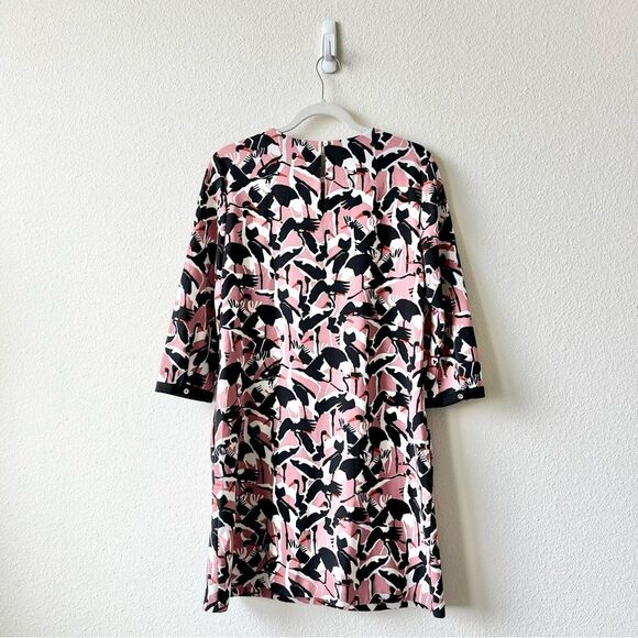 Ted Baker Colour by Numbers Queta Crane-Print Dress in Pink Size 3 (8 US) - Picture 4 of 9